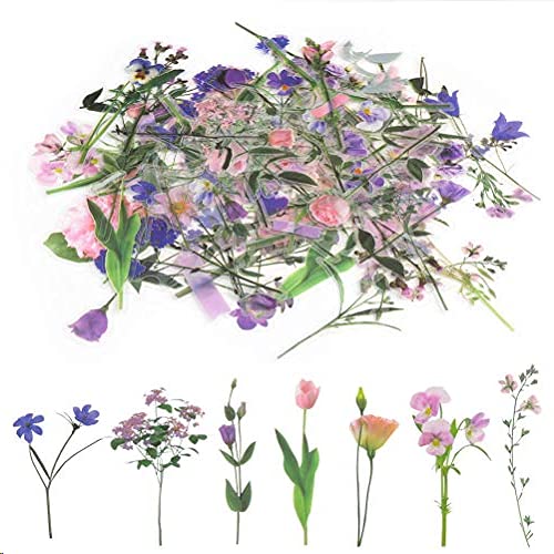 80 Pcs Flower Stickers, Self-Adhesive Floral Style Paper Stickers for Scrapbook Letters Wall Notebook Card Window Making DIY (Style 1) steampunk buy now online