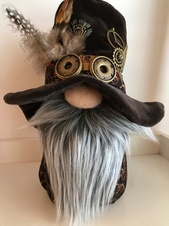 Steampunk gnome, scandinavian gnome, Victorian gnome, Birthday present, home warming, indoor decoration, steampunk, hygge by EiraCrafts steampunk buy now online