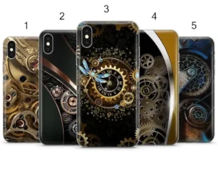 Steampunk theme gears stylish pattern cover for iPhone 7, 8, 11, 12, Galaxy S10, S20, A40, A50, A51, P20, P30 by ClearCutCases steampunk buy now online