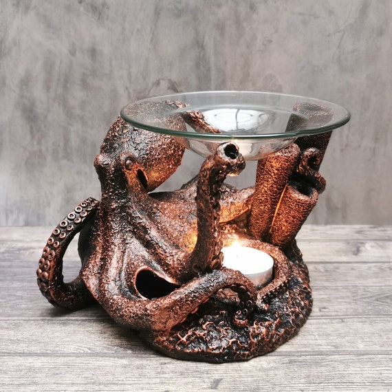 The Luminous Deep Octopus Oil Burner / Steampunk Décor by midnightroseuk steampunk buy now online