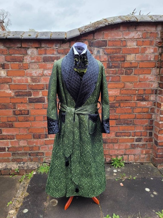victorian Sherlock Holmes style paisley dressing gown, house coat. Steampunk by KieranscreationsShop steampunk buy now online