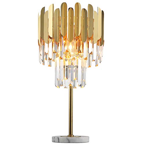 Crystal Desk lamp, Simple and Creative Golden Stainless Steel, Marble Decorative Table lamp, Bedroom and Living Room Home Bedside lamp steampunk buy now online