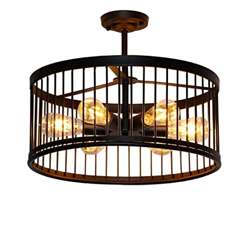 Chandelier Steampunk Lighting Loft Style, Ceiling Light Industrial Lamp Creative Vintage Bird Cage Lampshade Ceiling Spot Indoor Hanging Lamp Chandelier Lighting Bedroom Dining Lamp Bar 6X E27 steampunk buy now online