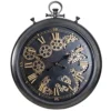 GP-ypfSoft 20 Inch Real Moving Gear Wall Clock, Vintage Industrial Pocket Watch Wall Clock,Large Metal Steampunk Wall Clock for Living Room,Kitchen, Office (Color : Black) steampunk buy now online