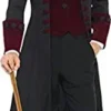 Fever Adult men's Gothic Vamp Costume, Coat, Mock Waistcoat and Cravat, Halloween, Size L, 21323 steampunk buy now online