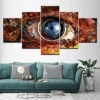 JFASJ 5 piece Modern Home Decor wall art picture for living room Steampunk Abstract Eyes Poster canvas Print painting on canvas Artwork (Unframed) steampunk buy now online