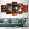 JFASJ 5 piece Modern Home Decor wall art picture for living room Steampunk Abstract Eyes Poster canvas Print painting on canvas Artwork (Unframed) steampunk buy now online