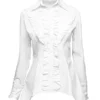 Bslingerie Women Ruffle Victorian Long Sleeve Medieval Steampunk Shirt Blouse (M, White) steampunk buy now online Bslingerie Women Ruffle Victorian Long Sleeve Medieval Steampunk Shirt Blouse (M, White) steampunk buy now online