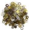 Makhry 150 Gram Assorted Vintage Metal Gear Steampunk Jewelry Making Charms Cog Watch Wheel for Crafting, Cosplay Halloween Decoration(Mixed Color) steampunk buy now online