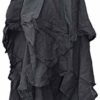 Gheri 3 Layer Asymmetrical Hem Elastic Waist Stonewashed Skirt B steampunk buy now online
