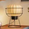 Desk Lamp Study Office Modern Simple Chinese Style Bedroom Creative Bedside Lamp Silk Fiber Fabric Shade Black Wrought Iron Hot Air Balloon Table Lamp with Button Switch for Bar Cafe Home Decor steampunk buy now online