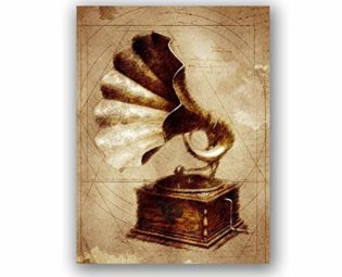 OLGKJ Gramophone Vintage Prints Antique Gramophone Industrial Wall Art Canvas Painting Steampunk Poster Musician Gift Wall Decor Home Decoration Frameless steampunk buy now online