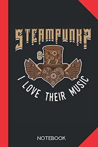 Steampunk? I love their Music!: Steampunk Notebook Journal - 120 dotted dot grid pages - 6x9 inch format - without margins steampunk buy now online