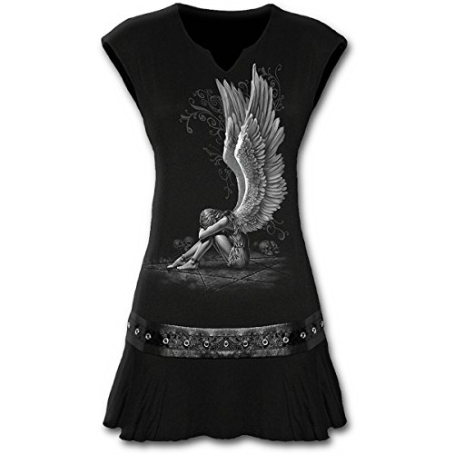 Spiral - Enslaved Angel - Stud Waist Mini Dress Black - XL steampunk buy now online