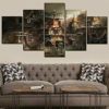 yuanjun 5 Piece Canvas Painting Modern Wall Sticker Removable Paintings For Living Room Print Abstract Poster 3D Wall Art Pictures Steampunk Construction City steampunk buy now online