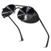 Sunier Retro Round Polarised Steampunk Sunglasses Men Side Shield Goggles Gothic Sun Glasses Women steampunk buy now online