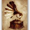 VGSD Gramophone Vintage Prints, Antique Gramophone Industrial Wall Art Canvas Painting Steampunk Poster, Wall Decor 60X80Cm No Frame steampunk buy now online