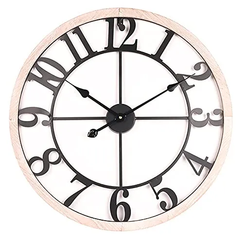 JRZTC Modern Wall Clocks For Living Room Decor Black Wall Clock Non Ticking Silent Movement Suitable For Bedroom Kitchen Office steampunk buy now online