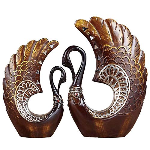 LYYJIAJU Crafts for Adults Creative Swan Decoration, 1 Pair Of European Resin Animal Sculpture Crafts, Wedding Gifts Living Room Art Ornaments Home Art Decoration steampunk buy now online