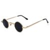 besbomig Retro Small Round Polarised Sunglasses Womens Mini Vintage Stylish Hippy Small Circle Sunglasses Mens Steampunk Polarized Sunglasses Fashion UV400 Protection Round Lens Metal Frame Eyewear steampunk buy now online