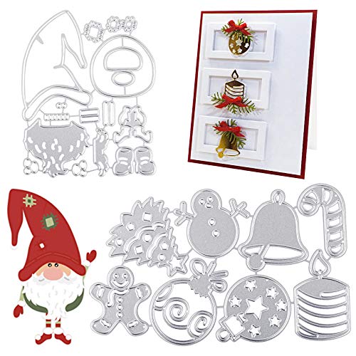 UFLF 2 Sets Christmas Dies Santa Claus Christmas Ornaments Metal Cutting Dies for Card Making Embossing Stencil Templates for Die Cutting DIY Scrapbook Photo Album Craft New Die Cut steampunk buy now online