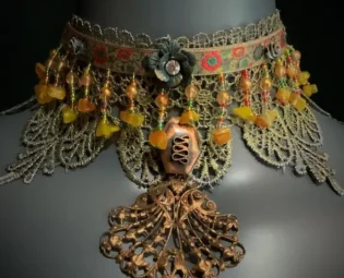 LUELLA - Steampunk Patina Necklace Choker by paintertainment steampunk buy now online