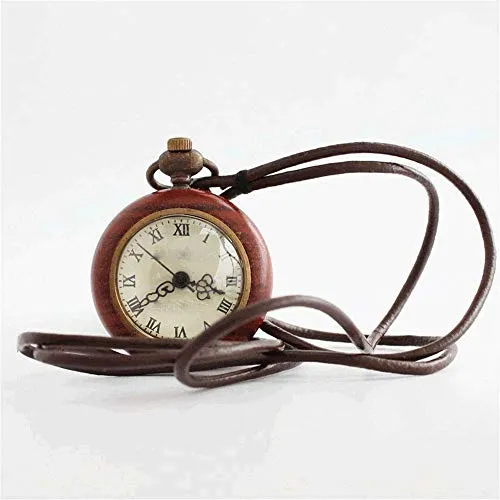 BJH Watch Pocket Watch Creative Wooden Vintage Pocket Watch Girl's Retro Quartz Pocket Watch steampunk buy now online