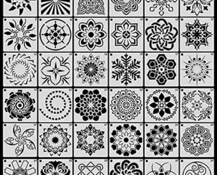 KYSUN 36 Pieces Templates Stencil Set, Reusable Craft Stencils, Mandala Stencils, Laser Cutting Painting Stencils for DIY Painting Art Scrapbook, Wood, Paper, Furniture, Door, Floor Wall, 9x9 cm steampunk buy now online