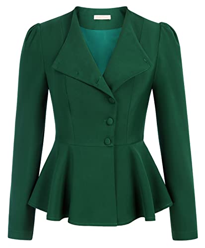 Belle Poque Steampunk Goth Thin Costume For Women Lightweight Vintage Blazers M Green #2 steampunk buy now online