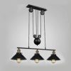 3-Light Pulley Pendant Light, Kitchen Island Light Adjustable Industrial Rustic Chandelier Farmhouse Vintage Ceiling Lights Fixture for Kitchen Island Dining Room Foyer steampunk buy now online