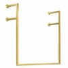 MDEPYCO Clothing Store Simple Wall Mounted Metal Display Rack, Window Hanging Garment Racks, U-Shaped Shelf, Wedding Dress Organization, Home Clothes Rod Storage Towel Rack (Gold B, 47.2" L) steampunk buy now online