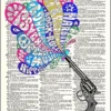 Dictionary Font Peace Pistol Gun Steampunk Writer Motivation Print Poster Wall Art Image Picture A4 + steampunk buy now online