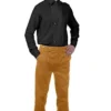 Steampunk Victorian Costume Architect Men's 100% Cotton Pants Trousers [Sandy Orange] (Large) steampunk buy now online