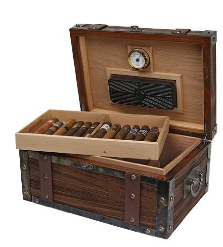 youyu6-2o521 Cigar Humidor Steampunk Trunk humidor 100 Count Trunk Humidor for Cigar Storage steampunk buy now online