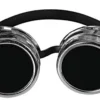 ADULTS STEAMPUNK GOGGLES PERFECT FOR ANY STEAM PUNK FANCY DRESS PARTY MOVIE FILM BOOK OLD ENGLAND GOTHIC NEW MEDIEVAL: SILVER WITH BLACK LENS AND SPIKES - PACK OF 1 steampunk buy now online