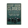 Dreacoss Keep Door Closed, Don't Let The Cats Out, Funny Black Cat Tin Signs, Retro Funny Metal Sign Vintage Poster Wall Art for Kitchen Garden Bathroom Farm Home Coffee Decor Tin Sign, 8x12 inches steampunk buy now online