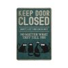 Dreacoss Keep Door Closed, Don't Let The Cats Out, Funny Black Cat Tin Signs, Retro Funny Metal Sign Vintage Poster Wall Art for Kitchen Garden Bathroom Farm Home Coffee Decor Tin Sign, 8x12 inches steampunk buy now online