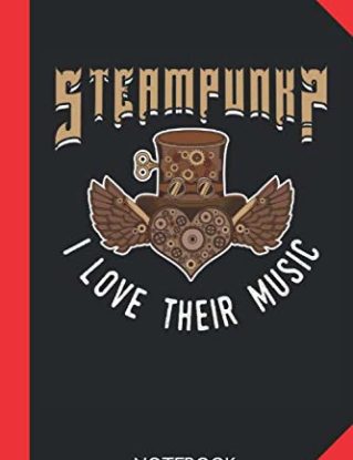 Steampunk? I love their Music!: Steampunk Notebook Journal - 120 graph paper checked pages - 6x9 inch format - without margins steampunk buy now online