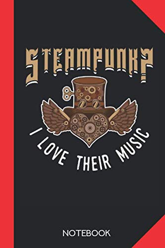 Steampunk? I love their Music!: Steampunk Notebook Journal - 120 graph paper checked pages - 6x9 inch format - without margins steampunk buy now online
