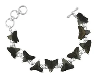 Starborn genuine Fossil Megalodon and Cosmopolitodus Bracelet in Sterling Silver steampunk buy now online