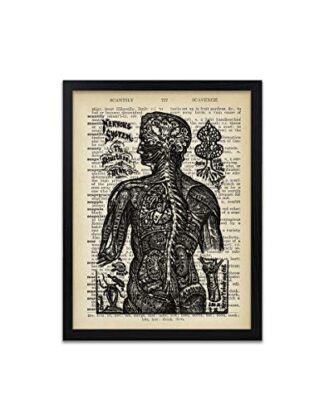 Nervous System Print - Scientific Art Prints - Steampunk Poster - Vintage Dictionary Wall Art - Anatomy Print - Frame Not Included steampunk buy now online