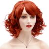 BESTUNG Short Curly Fox Red Wigs for Women Layered Natural Synthetic Wigs Full Head Halloween Costume Cosplay Wig with Wig Cap steampunk buy now online