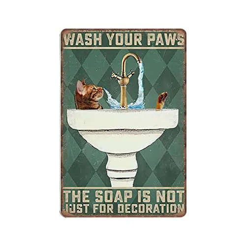 DAIERCY Metal Sign Wash Your Hand The Soap Is Not Just for Decoration Bathroom Decor Tin Signs Vintage Bar Man cave Garage Kitchen Home Wall Art Decor 140x200 mm steampunk buy now online