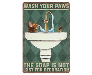 DAIERCY Metal Sign Wash Your Hand The Soap Is Not Just for Decoration Bathroom Decor Tin Signs Vintage Bar Man cave Garage Kitchen Home Wall Art Decor 140x200 mm steampunk buy now online
