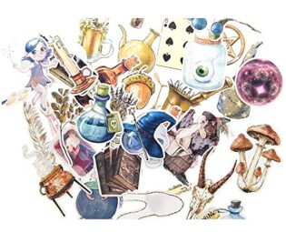 TS Trade 38 Pcs Magic Divination Stickers for Junk Bullet Journal Notebook Diary Decor steampunk buy now online