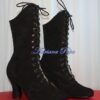 EASTER SALE Mother's Day Sale Black Boots Black Suede leather Boots Black Victorian Boots Retro Boots Edwardian Boots Custom made boots 1900 by VictorianBoots steampunk buy now online