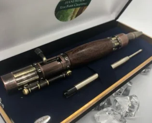 Steampunk handmade pen with Military Gatling Gun theme by TomBarrCrafting steampunk buy now online