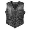 Bslingerie® Mens Steampunk Faux Leather Waistcoats Vest (XXL, Black Vest) steampunk buy now online