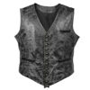 Bslingerie® Mens Steampunk Faux Leather Waistcoats Vest (XXL, Black Vest) steampunk buy now online