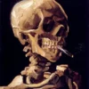 Vincent Van Gogh: Skull of a Skeleton with Burning Cigarette. Fine Art Print/Poster. Size A4 (29.7cm x 21cm) steampunk buy now online Vincent Van Gogh: Skull of a Skeleton with Burning Cigarette. Fine Art Print/Poster. Size A4 (29.7cm x 21cm) steampunk buy now online